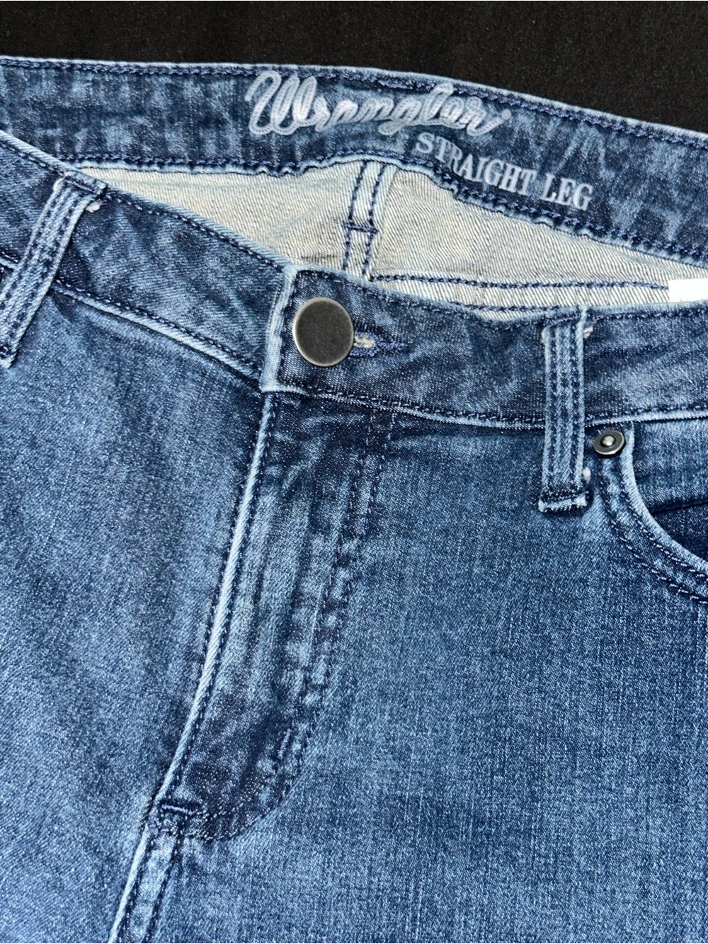 Wrangler Straight Leg Women’s Blue Jeans 31x34 Classic Denim Stretch Casual - Picture 6 of 10
